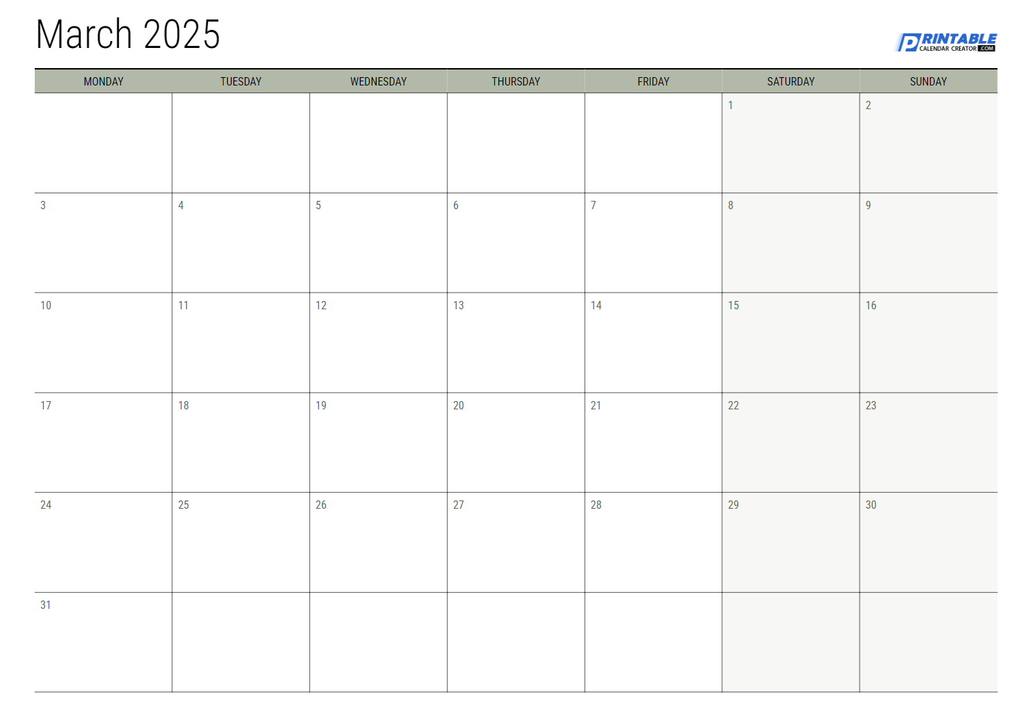 May 2025 Monthly Calendar Template May 2025 Monthly Calendar Template