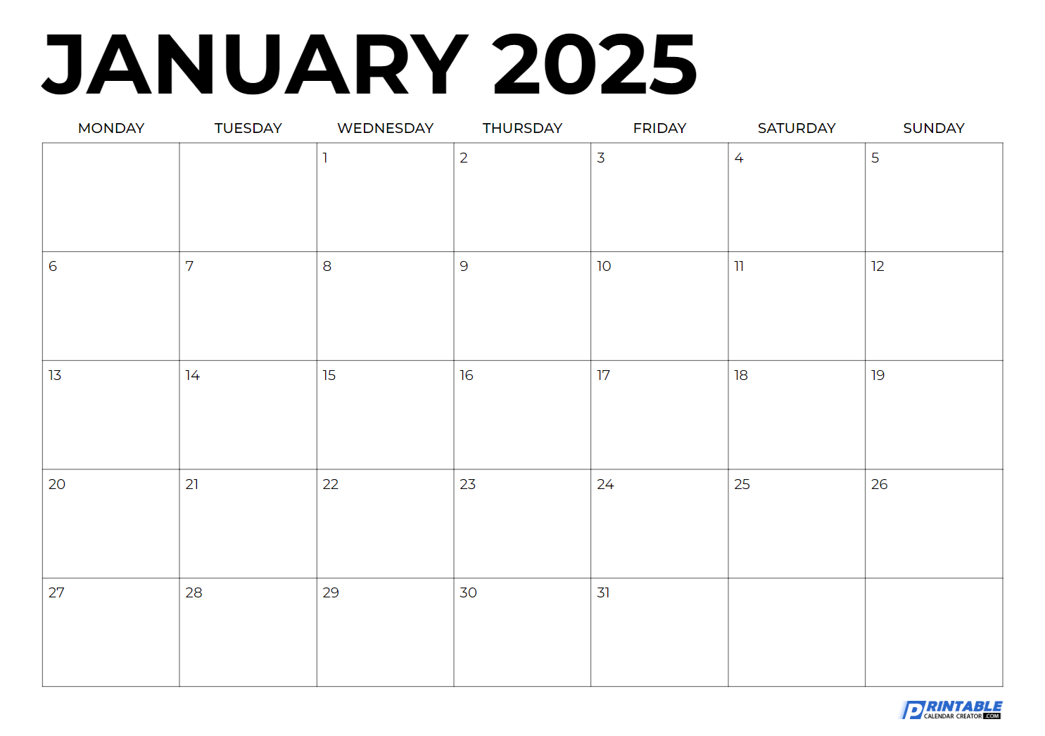 May 2025 Printable Calendar Custom Dates