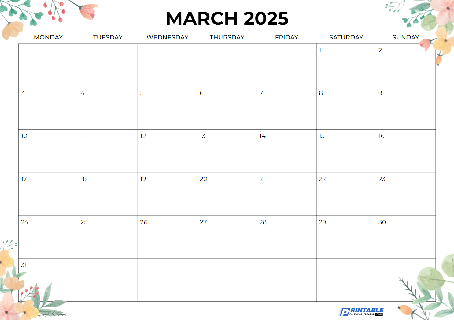 May 2025 Monthly Calendar Printing Online