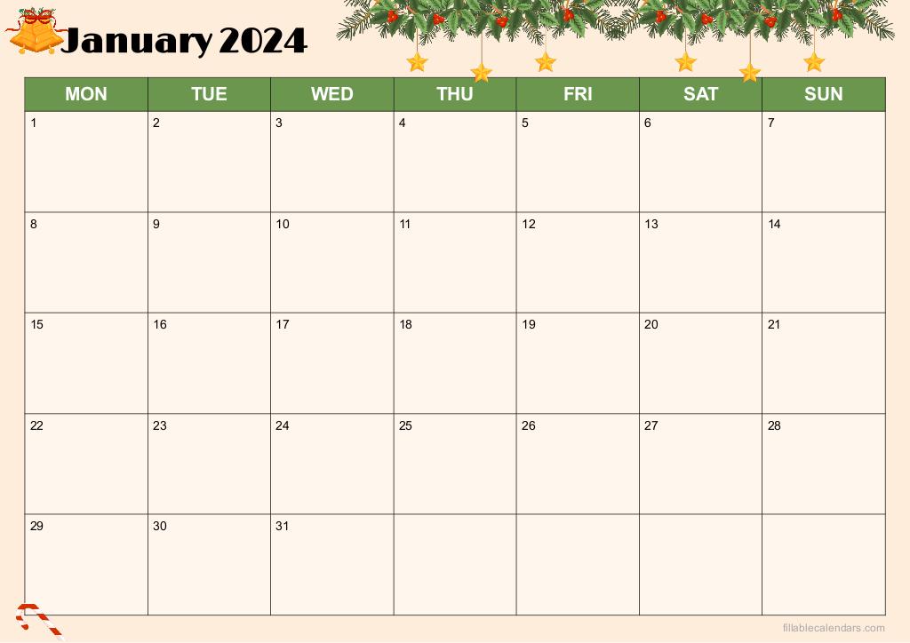 Blank Christmas-themed december 2025 calendar