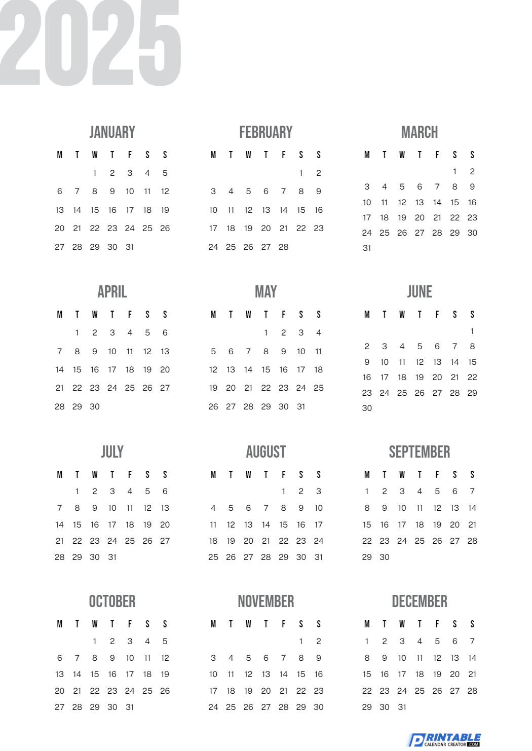 2025 Calendar Printing Online 2025 Calendar Printing Online